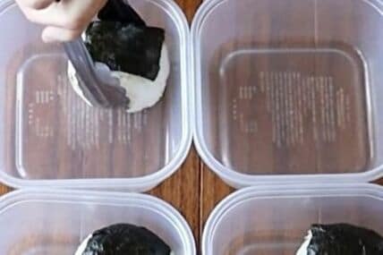 【結局これが一番】タッパーに2種類のおにぎりを詰めた弁当が最高　シンプルだけどそそられる一品がたまらない…