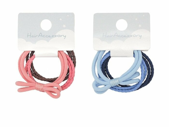 DAISO公式　ヘアゴムセット（リボン＆ツイスト、シックカラー）