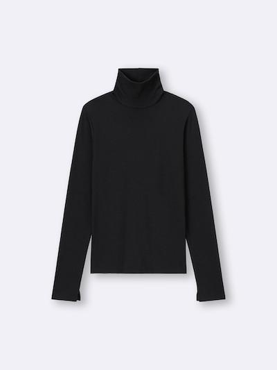 出所：GU公式 ウォームリブタートルネックT(長袖)