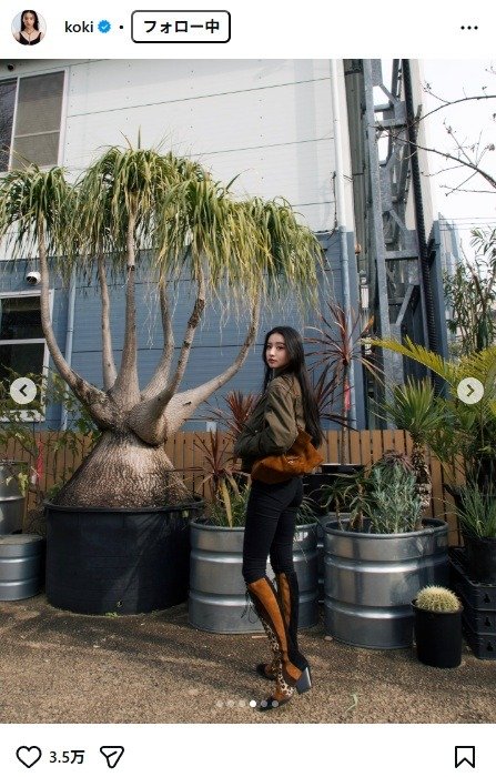 出所：Kōki, のInstagram（＠koki）　参照日：2026年2月16日