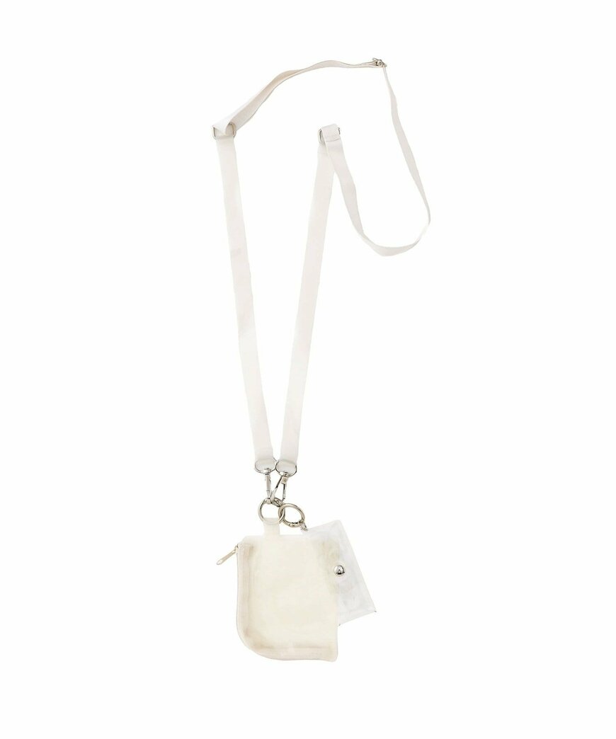 出所：3COINS公式　PVCポーチ付きスマホショルダー