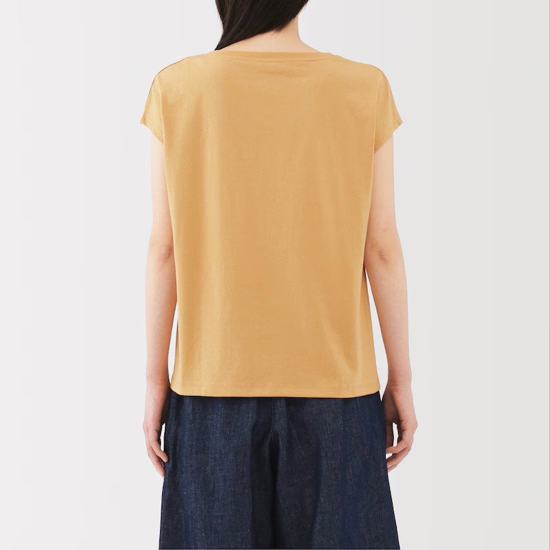 「天竺編みフレンチスリーブTシャツ」