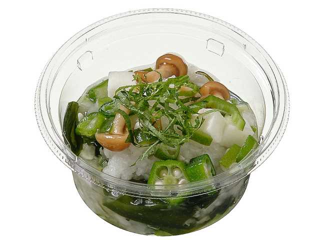 セブン-イレブンの新商品:混ぜて食べるオクラと長芋のねばねばサラダ