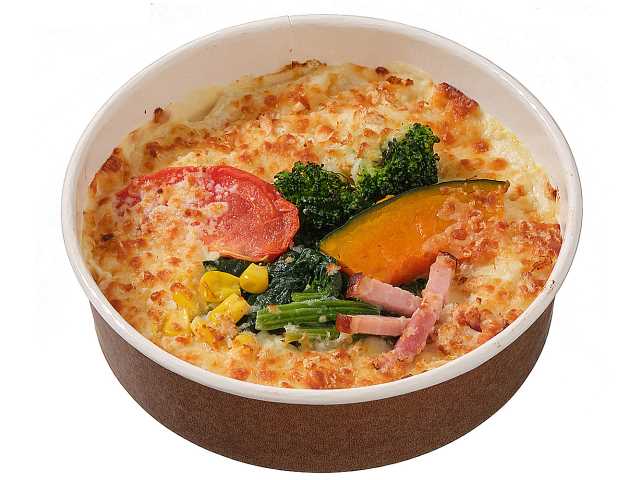 セブン-イレブンの新商品:こんがりチーズと6種具材の野菜グラタン