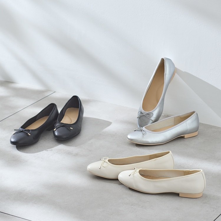 ケユカ公式 晴雨兼用 ソフトフィットバレエパンプス