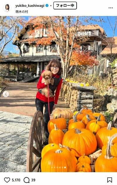 柏木由紀子のInstagram投稿