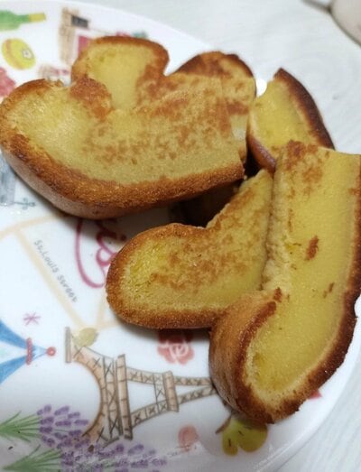 バターソテーにした台湾カステラ