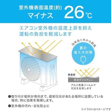 ペタっとカンタン「貼る エアコン室外機ガード」（499円）