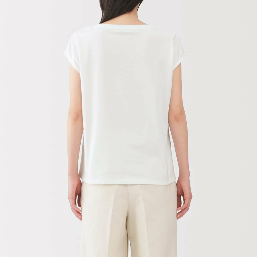 出所:無印良品公式 婦人 天竺編みフレンチスリーブTシャツ