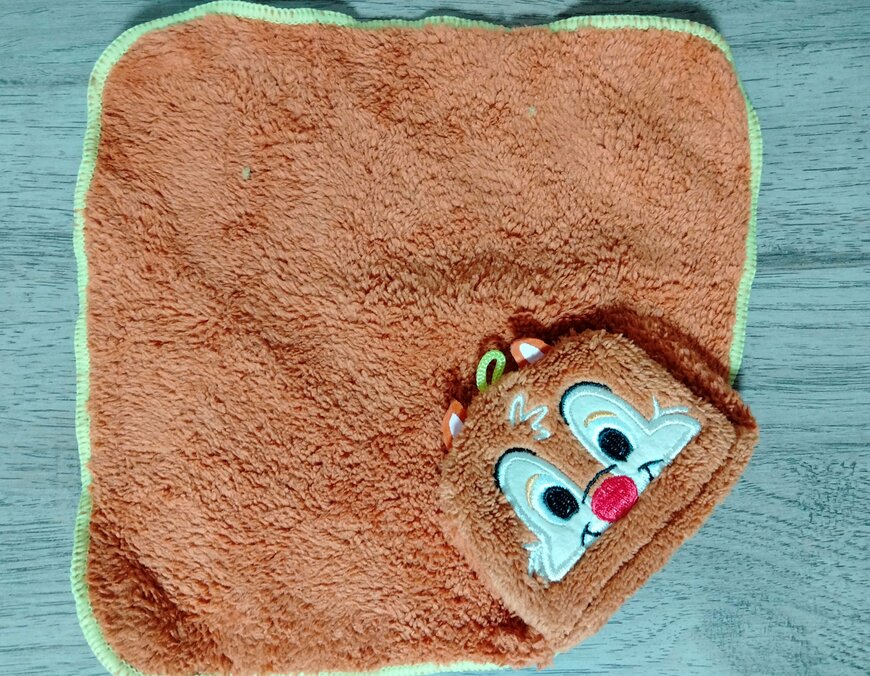 筆者撮影（セリア、ポケットタオル/デール）