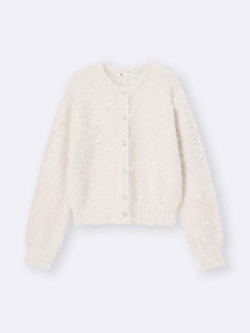 出所：GU公式　シャイニークルーネックカーディガンZ