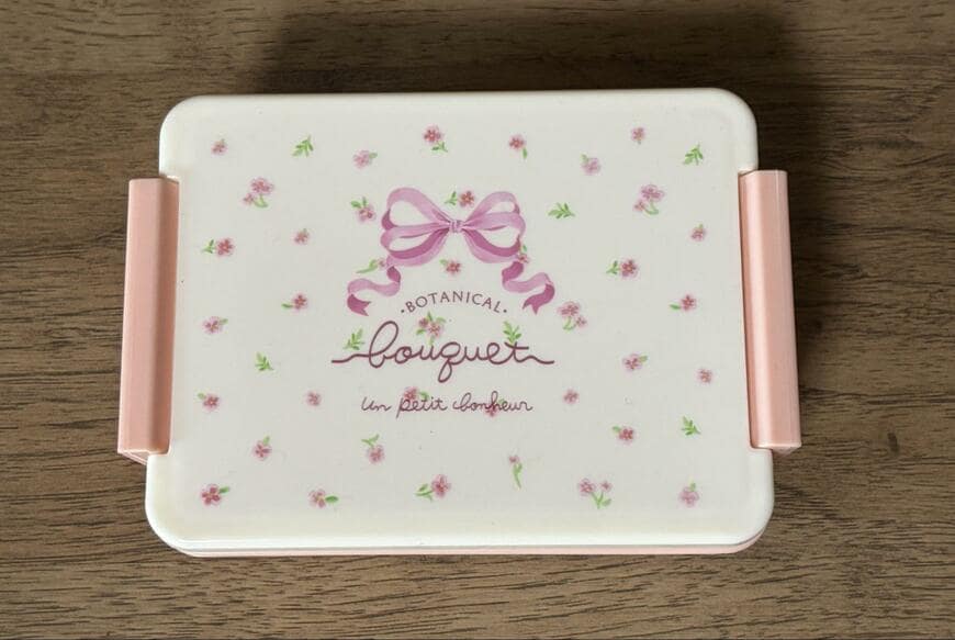 セリア、ランチボックス 380ml リボンフラワー商品画像