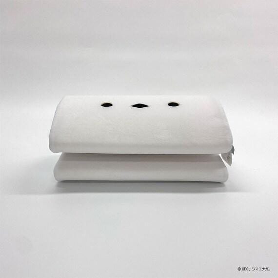 ニトリ、ぼく、シマエナガ。 デスククッションホワイト画像