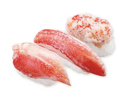 豪華かに三種盛り 390円