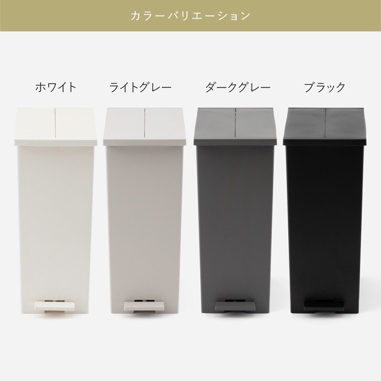 出所:河淳株式会社 KEYUCA両開きダストボックス LL(42L) ゴミ箱