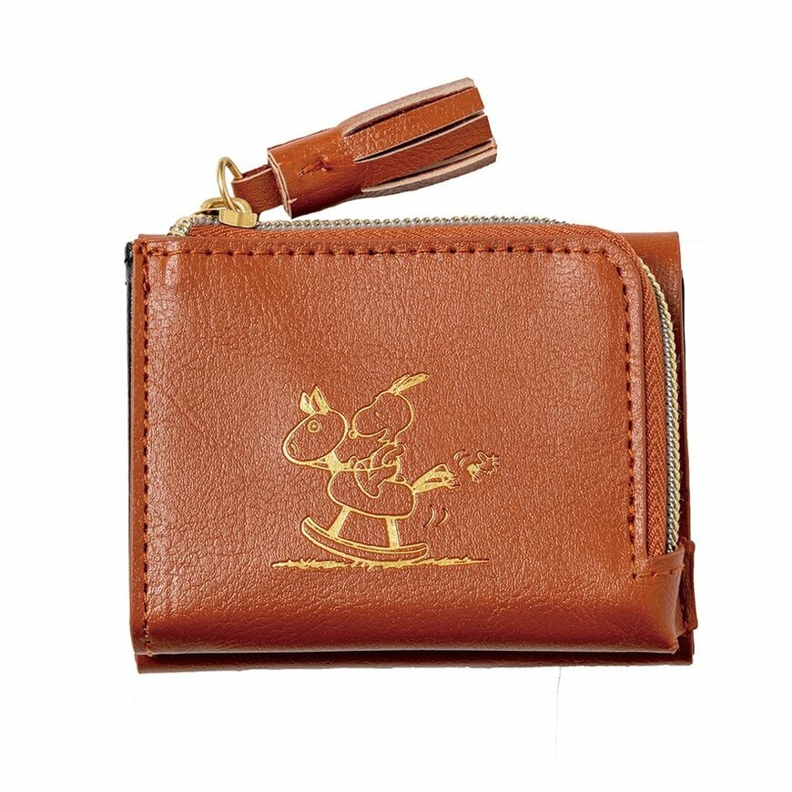 出所：ローソン公式　SNOOPY YEAR OF THE HORSE MINI WALLET BOOK BLACK/BROWN