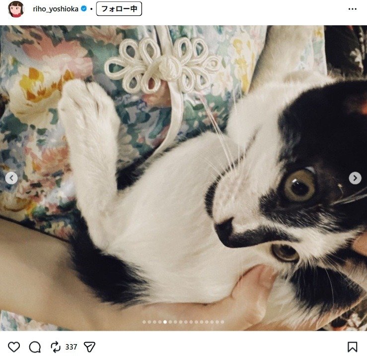 出所：吉岡里帆のInstagram（＠riho_yoshioka） 参照日：2026年1月7日