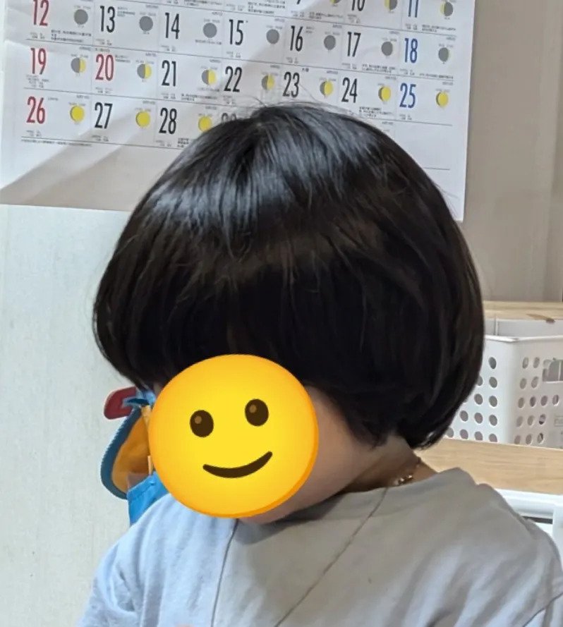 2歳11ヵ月の時にはすっかりストレートに変化