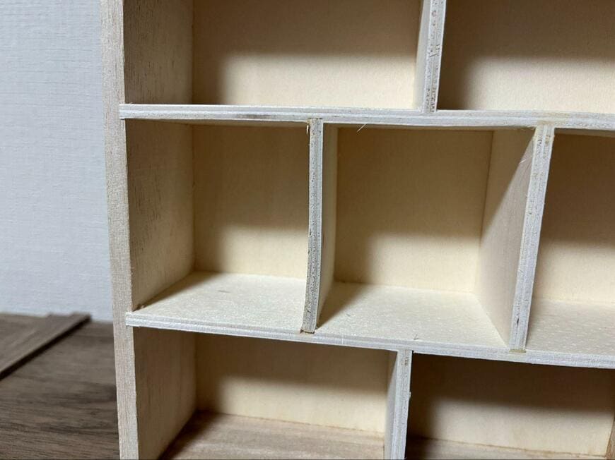 ダイソー、仕切りウッドボックス(ハウス)