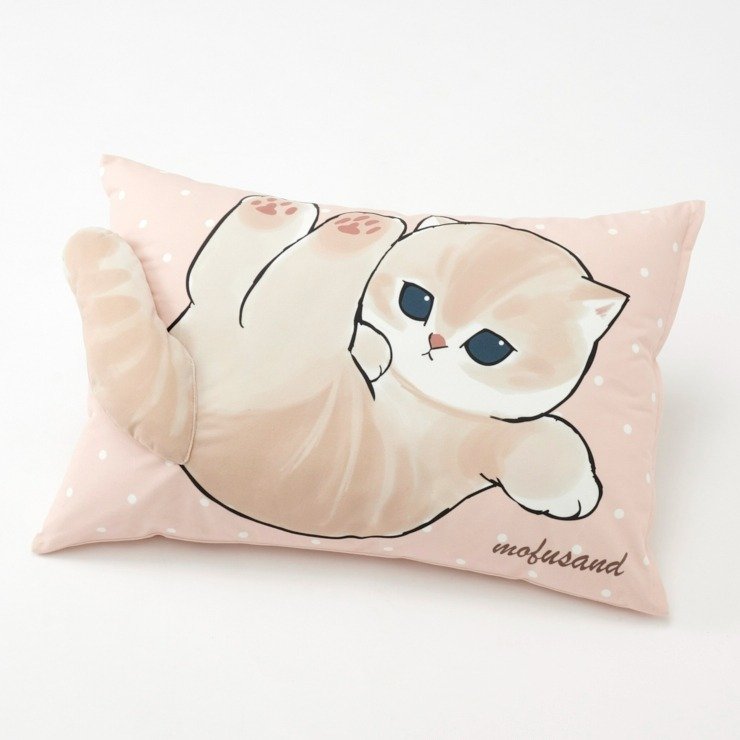 しまむら公式　枕（43×63cm・mofusand）ピンク