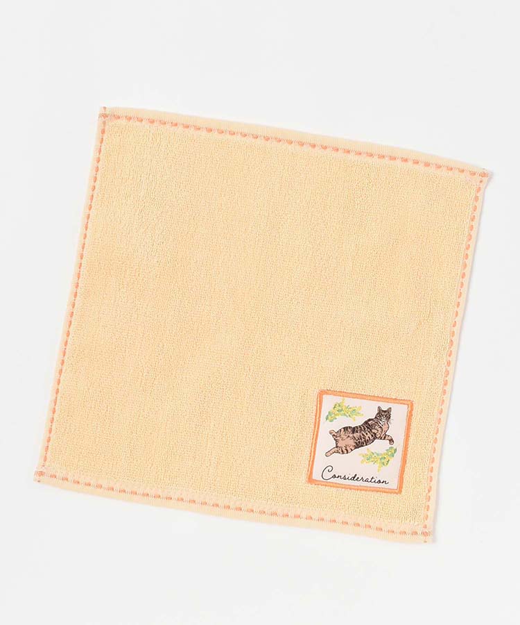 出所:ブルーブルーエ公式 CAT ALLステッチタオルハンカチ