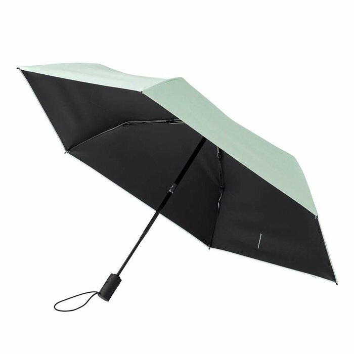 荷物で手が塞がっている時でも片手ですぐに使える晴雨兼用の仕様