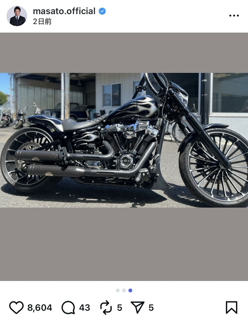 出所：魔裟斗のInstagram（＠masato.official）参照日：2025年8月12日