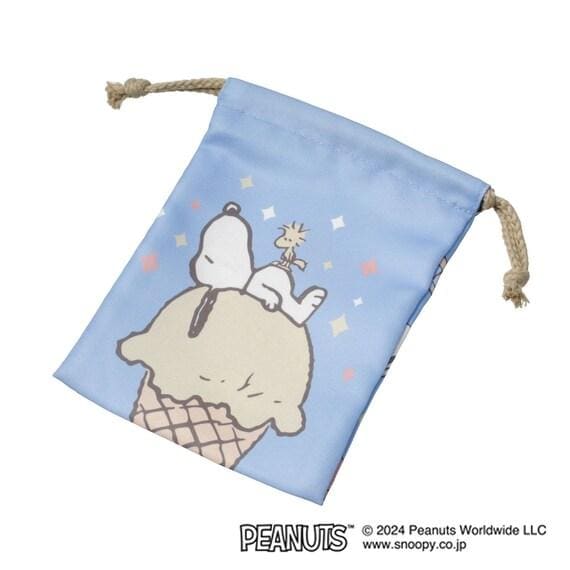 ニトリ、巾着3枚組 スヌーピー(アイスクリーム)画像