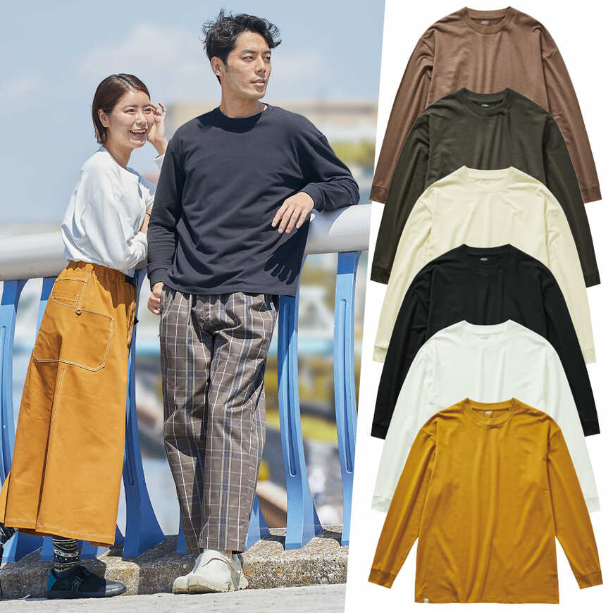 エクストリームヒートコットンオーバーサイズ長袖クルーネック