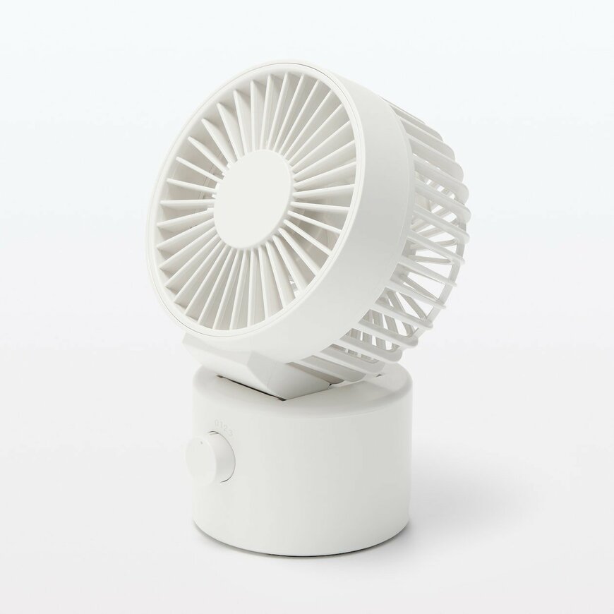 出所：無印良品公式　首振り機能付き　コードレスデスクファン