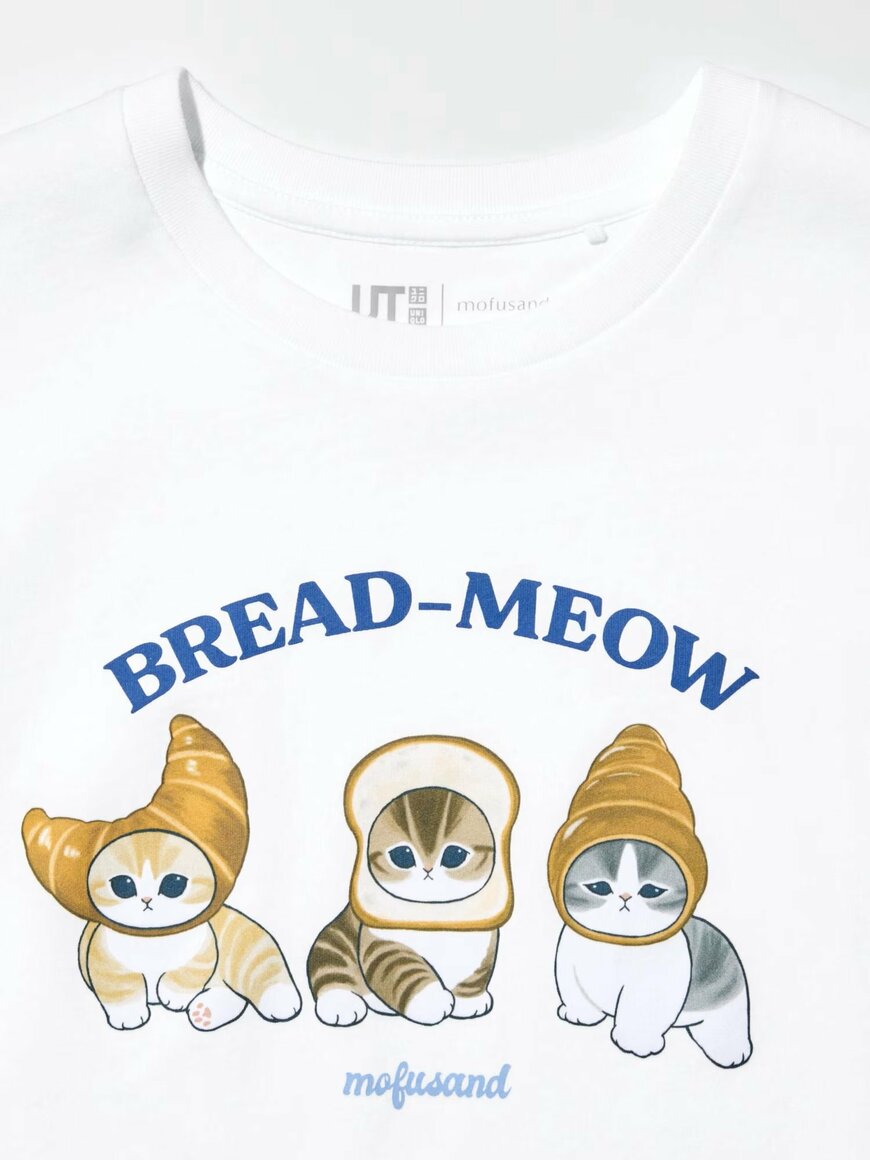 ユニクロ公式 GIRLS mofusand UT/カラー:00 WHITEの画像