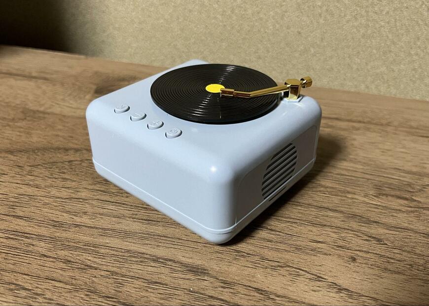 ダイソー、レトロスピーカー(レコードプレーヤー型)画像