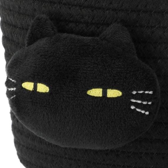 ニトリ、バスケット18cm　(ブラック デコネコ DH25)商品画像