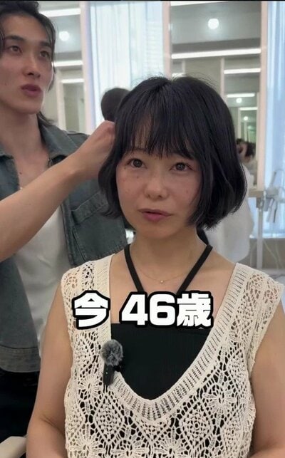 毛量の多さや丸顔を気にしていた、ボブの来店時の様子