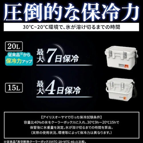 外気の影響を受けにくく、中の冷気も外へ漏れにくい作りです