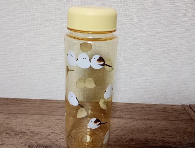 筆者撮影（セリア、ウォーターボトル 500ml シマエナガ）