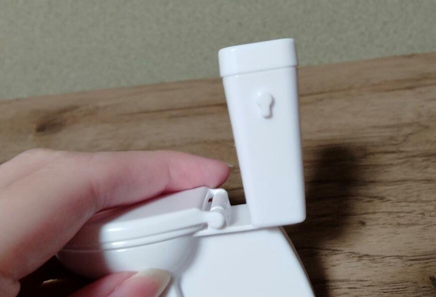 筆者撮影（セリア、ミニチュア 洋式トイレ）