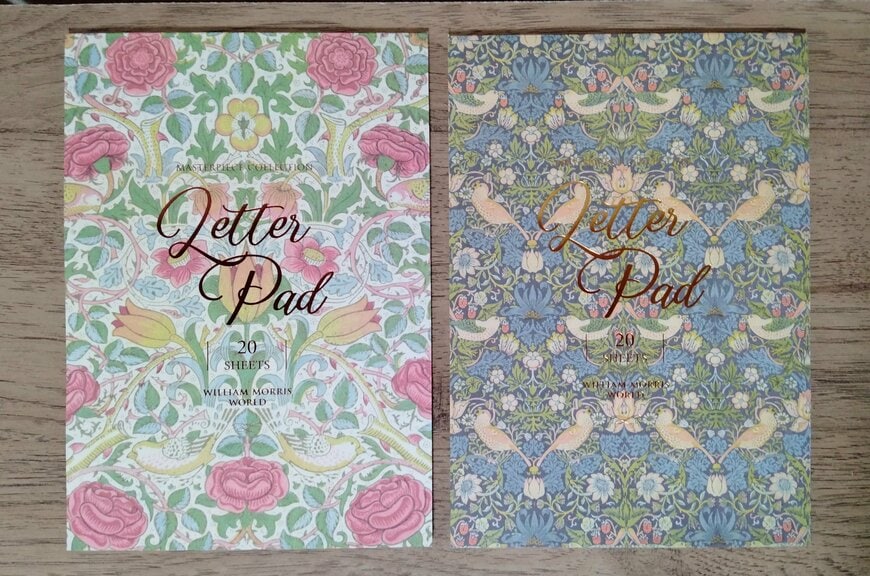 筆者撮影（セリア、便箋 20P ウィリアム・モリスワールド）