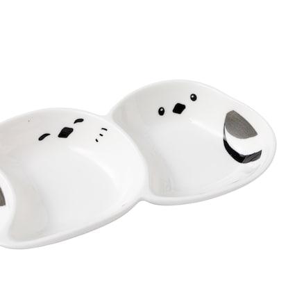 ニトリ、まんまるシマエナガ三連皿画像