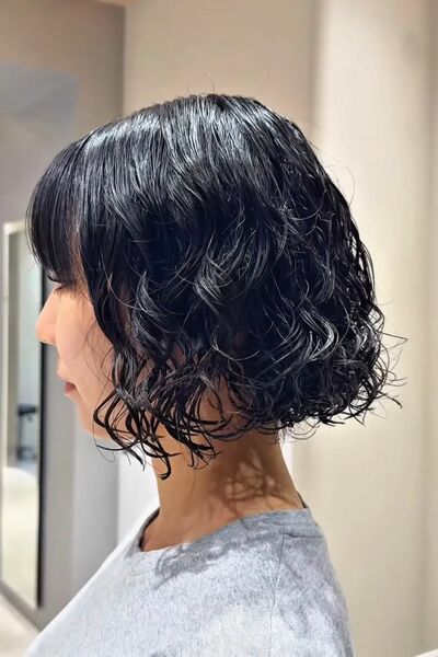 念願のボブパーマに変身！