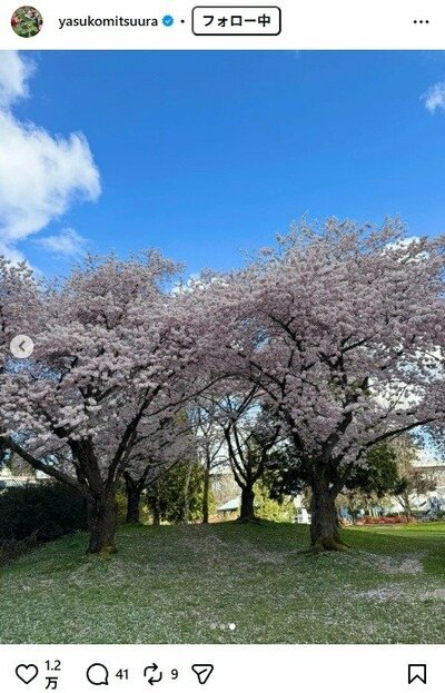 光浦靖子のInstagram投稿