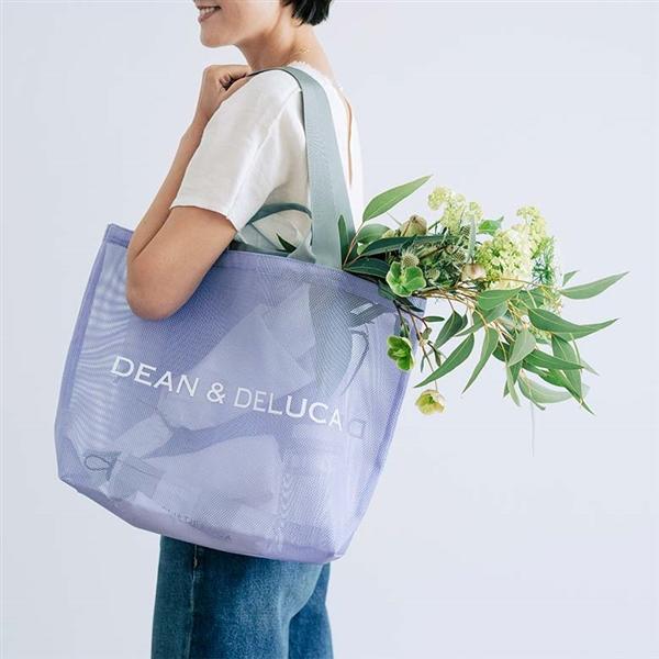 DEAN & DELUCA メッシュトートバッグ ライラック Lサイズ