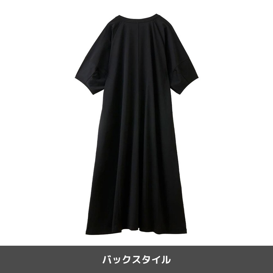 出所：ワークマン公式　レディースドライサイドポケットランタンスリーブワンピース