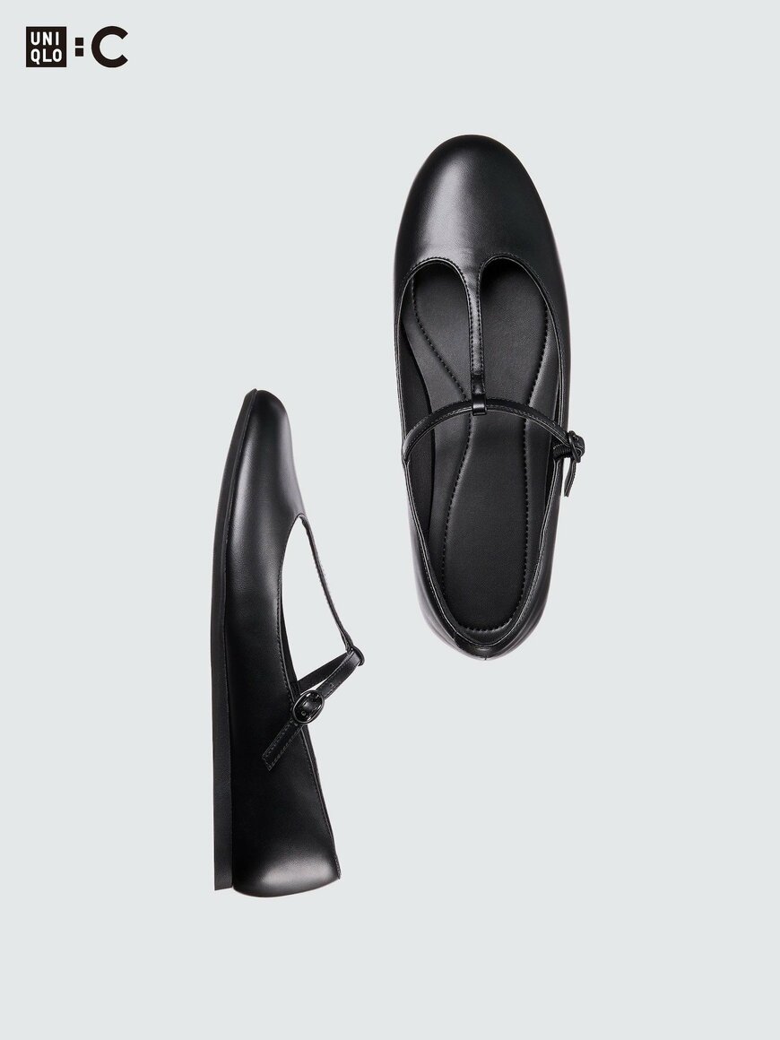 ユニクロ公式　Tストラップバレエシューズ