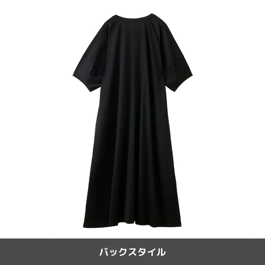 ワークマン公式 レディースドライサイドポケットランタンスリーブワンピース