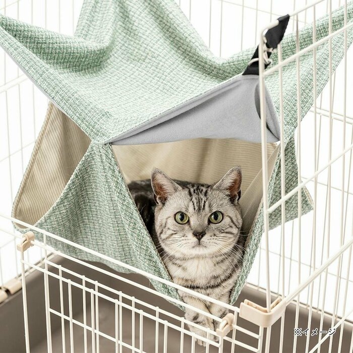 「猫ハンモック二段 グリーン（1980円）」