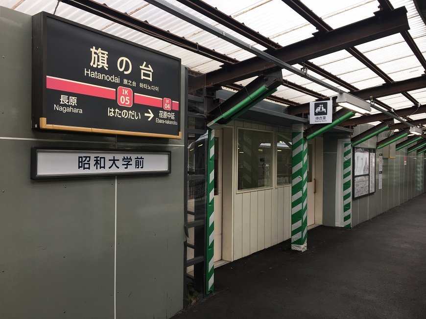 現在の旗の台駅（2017年11月27日撮影）