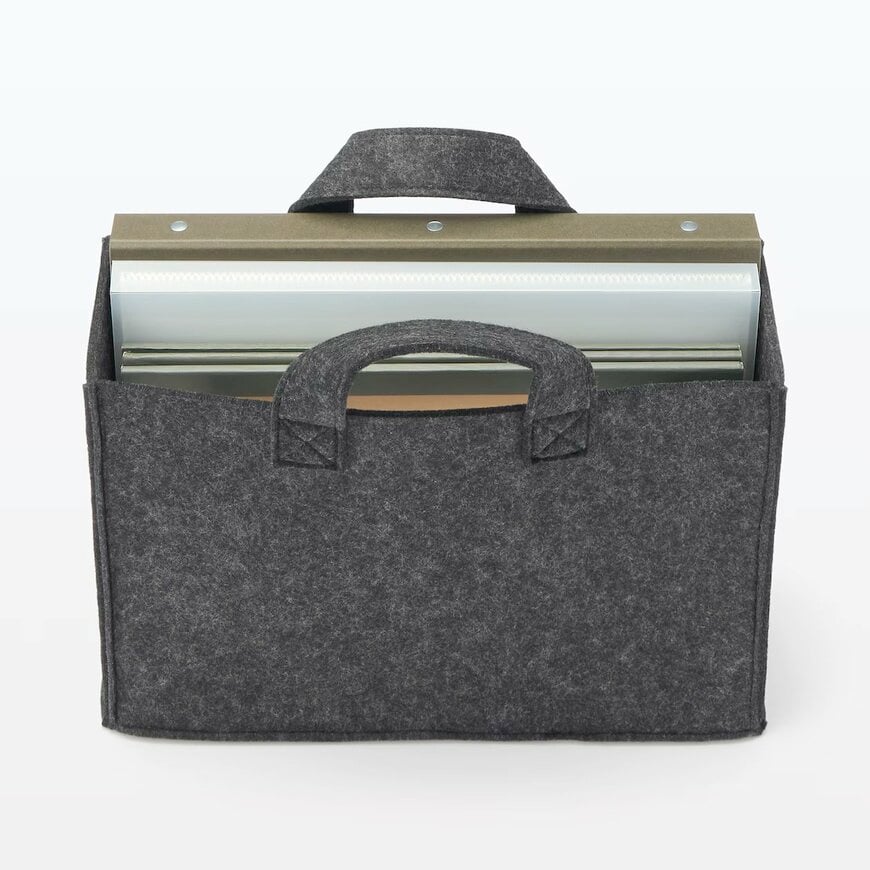 出所：無印良品公式　持ち運べるフェルトファイルボックス