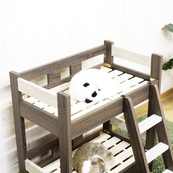 出所：ニトリ公式通販 ニトリネット ツートンカラーが可愛いハシゴ付きペット2段ベッド(BR)