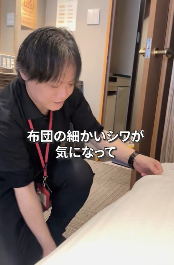 出所：@hotelreliefnamba「ベッドのシーツは特に気になってしまいます」